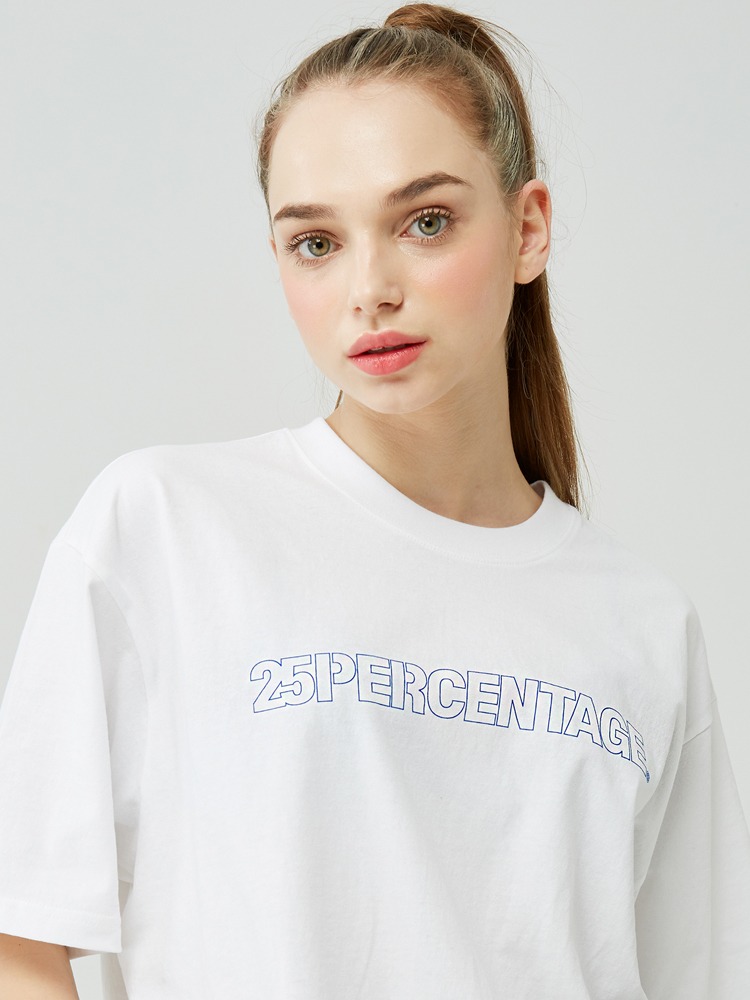 25P OUTLINE LOGO T-SHIRT [white]_반팔 티셔츠